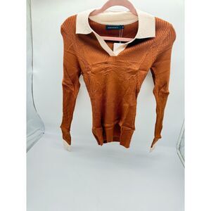 MEROKEETY women's long sleeve crew neck pullover sweater size med